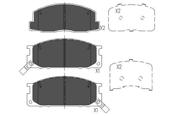 KAVO PARTS Комплект тормозных колодок, дисковый тормоз KBP-9084